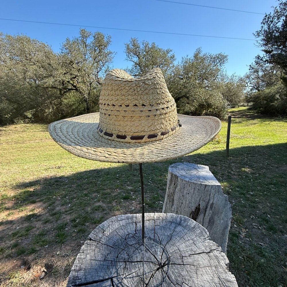 Vintage Genuine Palm Braid Straw Hat